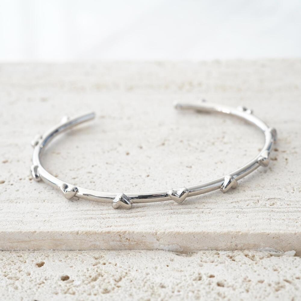 Kendra Scott Haven Heart Cuff Bracelet In Silver